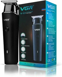 Машинка для стрижки VGR-933 VGR, триммер для волос, бровей и бороды, быстрая зарядка, черный