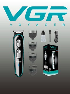 Машинка для стрижки VGR -055, с триммером, для волос и бороды, питание от USB