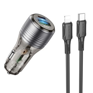 Автомобильное зарядное устройство BOROFONE BZ30 Type-C to Lightning
