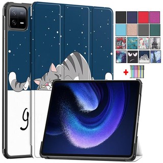 Чехол для Xiaomi Pad 6 2023, чехол для планшета 11 дюймов, чехол для Xiaomi MiPad 6 Pro Mi Pad 6 Pro, чехол Etui из искусственной кожи Caqa + стилус