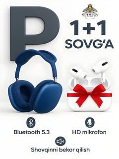 Беспроводные наушники-вкладыши APods, 1+1 наушники для iPhone и Android P9, MAX