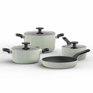 Набор посуды BergHOFF Glints Sage 3950636, 7 предметов, индукционный, антипригарное покрытие