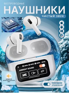 Simsiz quloqchinlar, displeyli, iPhone va Android Pods Pro 2 iOS uchun, sensorli ekrani