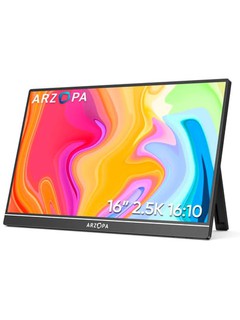 ARZOPA Z1RC1 kompyuter monitori, 16 dyuym, 60 Gts, IPS, portativ monitor dinamiklar bilan