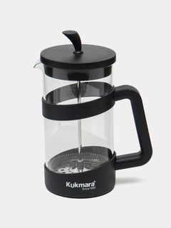 Стеклянный чайник Kukmara French Press, объём 1 л, с фильтром из нержавеющей стали, удобный для заваривания чая и кофе