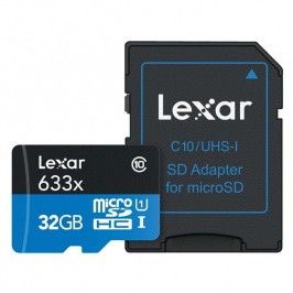Lexar 633 x microSDHC UHS-1, 32GB