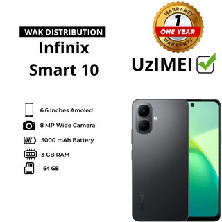 Смартфон Infinix SMART 10 3/64 ГБ, черный