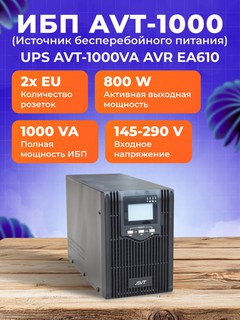 Interaktiv uzluksiz quvvat manbai AVT 1000 AVR EA610
