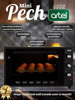 Mini-pech Artel 6002, 60 litr, konveksiyali
