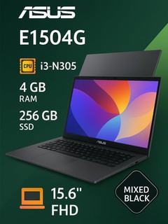 Ноутбук ASUS Vivobook E1504G I3-N305 4GB 256GB FHD MIXED BLACK FHD 15,6
