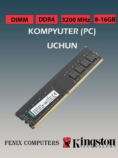 Operativ xotira kompyuter uchun Kingston DDR4 8 GB 16 GB 3200 MHz DIMM OEM