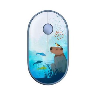 Беспроводная игровая мышь 2E MF300 Silent CAPYBARA:SWIM, синий