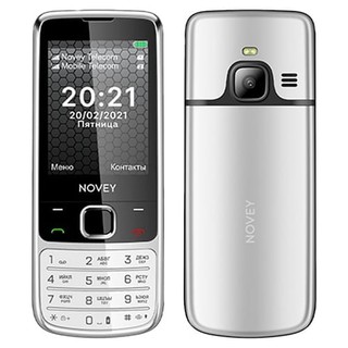 Телефон Novey N670, Dual Sim, серебристый