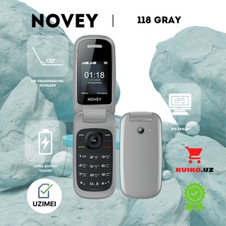 Кнопочный телефон Novey 118, серый