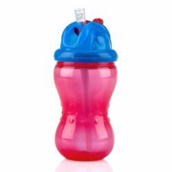 Nuby Детский поильник непролевайка с трубочкой Flip-it Straw 12+ мес