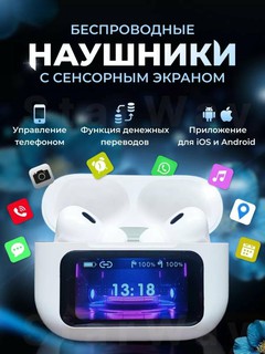 Наушники беспроводные, с сенсорным управлением, air pods Pro 3, airpods, аирподс, для андроид и айфон