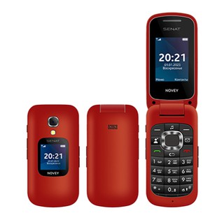 Кнопочный телефон Novey Senat GSM, красный