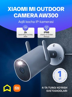 Умная уличная IP-камера Xiaomi Mi Outdoor Camera AW300, звуковая и световая сигнализация