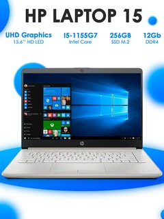 Noutbuk HP Laptop 15 Intel Core i5 1155G7 12Gb DDR4 256Gb 15,6" HD LED TouchScreen