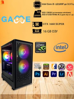 Игровой системный блок FPMAX Intel Core i3-12100F / 16 ГБ DDR4 / GTX 1660S видеокарта